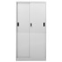 Armario oficina puerta corredera acero gris claro 90x40x180