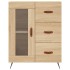 Aparador alto madera contrachapada color roble 69,5x34x180