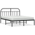 Estructura de cama con cabecero metal negro 140x190