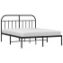 Estructura de cama con cabecero metal negro 140x190