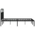 Estructura de cama con cabecero metal negro 140x190