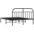 Estructura de cama con cabecero metal negro 140x190