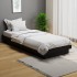 Estructura de cama madera maciza individual negra 75x190