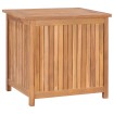 Caja de almacenaje de jardín madera maciza de teca 60x50x58 cm