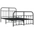 Estructura de cama cabecero y estribo metal negro 120x200