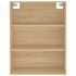 Aparador alto madera contrachapada color roble 69,5x34x180