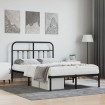 Estructura de cama con cabecero metal negro 120x190 cm