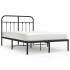 Estructura de cama con cabecero metal negro 120x190