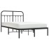 Estructura de cama con cabecero metal negro 120x190