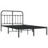 Estructura de cama con cabecero metal negro 120x190