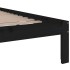 Estructura de cama de madera maciza negro 200x200