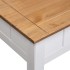 Mesa de centro madera de pino estilo Panamá blanco 100x60x45