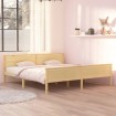 Estructura de cama madera maciza de pino 200x200 cm