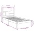 Estructura de cama madera maciza individual negra 75x190