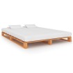 Estructura de cama de palés madera maciza pino marrón 200x200cm