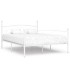 Estructura de cama con somier metal blanco 200x200