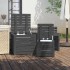 Set de cajas de jardín 3 piezas madera maciza de pino