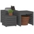 Set de cajas de jardín 3 piezas madera maciza de pino