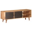 Mueble para TV madera maciza de acacia 115x30x39 cm