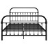 Estructura de cama de metal negro 120x200