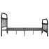 Estructura de cama de metal negro 120x200