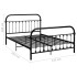 Estructura de cama de metal negro 120x200