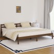 Estructura de cama madera maciza de pino marrón miel 200x200 cm