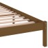 Estructura de cama madera maciza de pino marrón miel 200x200