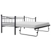 Estructura de cama de acero negra 180x200/90x200 cm