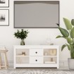 Mueble para TV de madera maciza de pino blanco 103x36,5x52 cm