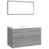 Set de muebles de baño madera contrachapada gris