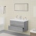 Set de muebles de baño madera contrachapada gris