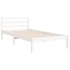 Estructura de cama individual con cabecero madera maciza