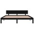 Estructura de cama madera maciza negro Supe King 180x200