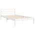 Estructura de cama individual con cabecero madera maciza