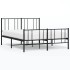 Estructura de cama cabecero y estribo metal negro 140x190