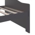 Sofá cama 3 plazas madera maciza pino gris oscuro 90x200