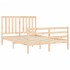 Estructura de cama con cabecero madera maciza 140x190