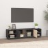 Mueble de TV madera maciza de pino gris 156x40x40