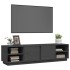 Mueble de TV madera maciza de pino gris 156x40x40