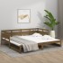 Sofá cama extraíble madera de pino marrón miel 2x(80x200)