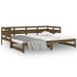 Sofá cama extraíble madera de pino marrón miel 2x(80x200)