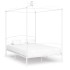 Estructura de cama con dosel metal blanco 120x200