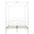 Estructura de cama con dosel metal blanco 120x200