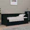 Sofá cama de madera maciza de pino negro 100x200 cm