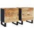 Mesitas de noche 2 uds madera maciza de mango 40x33x46