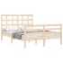 Estructura de cama con cabecero madera maciza 140x190