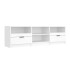 Mueble para TV madera contrachapada blanco 150x33,5x45