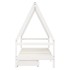 Estructura cama infantil y cajones madera pino blanco 80x160