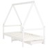 Estructura cama infantil y cajones madera pino blanco 80x160